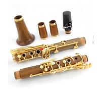 Soild Wood 18 Keys Bb Tone Clarinet Gold Plated Keys Clarinete Instrument With Case Clarinet Kit (Color : 02)