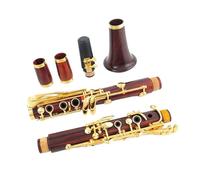 Soild Wood 18 Keys Bb Tone Clarinet Gold Plated Keys Clarinete Instrument With Case Clarinet Kit (Color : 01)