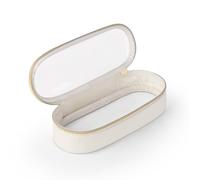 Soimeat Clear Travel Makeup Brush Holder, Leather Makeup Brush Toiletry Bag, Portable Cosmetic Brush Case, Transparent Waterproof Makeup Brush Storage Bag, White, Medium, Clear Travel Makeup Brush Bag