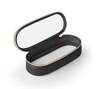 Soimeat Clear Travel Makeup Brush Holder, Portable Cosmetic Brush Case, Transparent Waterproof Makeup Brush Storage Bag, Black