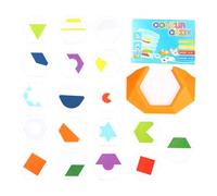 SOIMISS 1 Box Geometric Shape Puzzle Educational with Logic Challenges Colorful Developmental Puzzle for Lightweight Portable Brain Teaser for Boys and Smooth Rounded Edges Safe Design