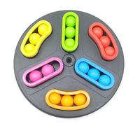 SOIMISS 1 Box Rotating Maze Beads Puzzle for Adults Educational Brain Teaser Game with Plastic Beads Stress Relief and Patience Training Desktop Balance Ball Game Random Color