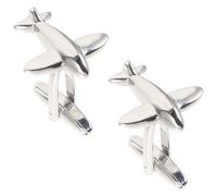 SOIMISS 1 Pair Airplane Tuxedo Cufflinks Classic Copper Sturdy Structure Smooth Surface Men Daily Wearing Design