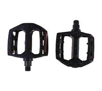 SOIMISS 1 Pair Aluminium Alloy Bike Pedal Multi Purpose Non Slip Accessory for Road Mountain and City Bikes Easy to Install with Bearing Structure Black Single Rolling Beads Style