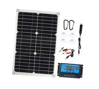 SOIMISS 1 Set Dc Solar Panel Charger Kit with Charge Controller for Yachts Rvs and Outdoor Use Dual USB Ports High Strength Design Reliable Weather Resistance