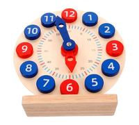 SOIMISS 1 Set Educational Wooden Clock for Teaching Model for Learning Math Skills Cognitive Development Safe Smooth Edges for Young Learners
