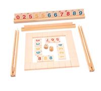 SOIMISS 1 Set Educational Wooden Dice Game Digital Board Game for Safe and Smooth Surface Fun Mathematics Learning and Parent Interaction