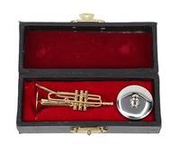 SOIMISS 1 Set Miniature Trumpet Model Ornament Simulation Decoration with Base for Music Lovers for Home Decor and Giving