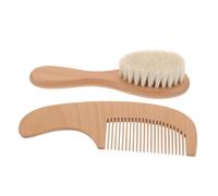 SOIMISS 1 Set Newborn Hair Brush Set Soft Bath Brush Comb with Natural Beech Wood Handle Lightweight Grooming Tools for Parents Shower