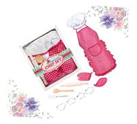 SOIMISS 1 Set of Kitchen Play Baking Utensil Set with Apron for Pretend Role Play Simulation Cooking Pink