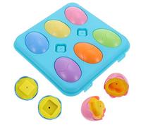 SOIMISS 1 Set Shape Matching Easter Eggs for Early Educational Sensory for Parent Interaction and Hand Eye Coordination for Parties and Learning Playtime