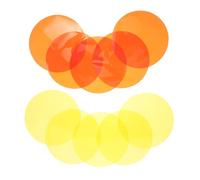 SOIMISS 10 Pcs Color-Changing Gel Light Filters, 10cm Self-Adhesive Warm Light Diffusion Sheets with Sunset and Sunlight Tones, LED Photography and Stage Lighting Correction Film