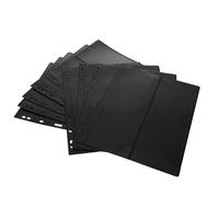 SOIMISS 10 Pcs Double Sided Loose Leaf Stamp Album Pages Black Background Standard for Stamp Collectors with Inserts and Easy Classification