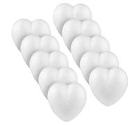 SOIMISS 10 Pcs Heart Shaped Foam Decorations Lightweight Craft Modeling DIY Art Projects Wedding Party Favors Smooth Foam Hearts for Painting and Handmade Ornaments