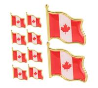 SOIMISS 10 Pcs Metal Hat Pin Canada Flag Brooch Elegant Design Red Lightweight and Resistant to Fading for Tie and Lapel Canada Day
