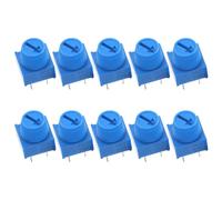 SOIMISS 10 Pcs Sturdy through Hole Adjustable Potentiometers 3 Pin Variable Resistor Blue Plastic Metal Adjustable Resistance Wear Resistant for Breadboarding and Prototyping 0.67 X 0.39 X