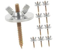 SOIMISS 10 Sets Birdcage Stand Screws with Gaskets, Bird Perch Accessories Fixing Screw Kit for Birdcage Retaining and Hamster Springboard, Compatible with Bird Cage Stands and Perches