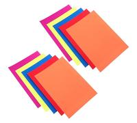 SOIMISS 10 Sheets Fluorescent Neon Party Papers for DIY Crafts Multi Color Glow Dark Paper in Orange Yellow Peach Red Blue Red Decorative Bunting for Weddings Birthdays Christmas