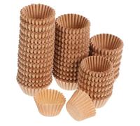 SOIMISS 1000pcs Mini Brown Paper Muffin Liners Baking Cups Unbleached Greaseproof Cupcake Liners for Wedding Birthday Baby Shower Dessert Baking