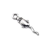 SOIMISS 100pcs Antique Silver Alloy Rat Charms Fashion Pendant DIY Jewelry Making for Bracelets Necklaces Keychains More Unique Charms for Creative Crafting