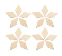 SOIMISS 100pcs Blank Wood Diamond-Shaped Craft Pieces 0.79x0.39in Unfinished Wood Blanks with Smooth Edge Design for Home Decor Community Workshops and Journal Covers