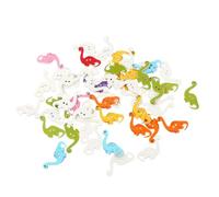 SOIMISS 100pcs Decorative Dinosaur Sewing Buttons Wood Creative Cartoon Shape Easy to Sew Mixed Colour for Scrapbooks and Sewing Projects