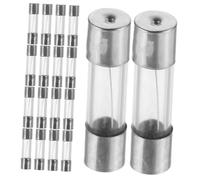 SOIMISS 100pcs Fast-blow Glass Tube Fuses Body Sensitive Circuit Protection Replacement for Christmas Lights and Electrical Appliances