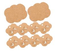 SOIMISS 100pcs Kraft Paper Jewelry Display Cards for Hair Barrettes and Accessories Durable Blank Paper Holders with Two Trenches for Jewelry Shops and Hair Bow Presentation