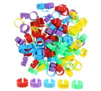 SOIMISS 100Pcs Pigeon Foot Rings Numbered Identification Bands for Racing Pigeons Parrots and Poultry Lightweight Colorful Bird Leg Bands for Easy Tracking and Management
