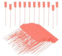 SOIMISS 100pcs Red Plastic Cable Ties with Self-Locking and Permanent Block Features Adjustable Length Return Label Ties for Trucks and Handbags Anti-counterfeiting Security Tag Label