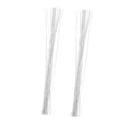 SOIMISS 100pcs White Paper Covered Floral Wire Stems Gauge Bendable Iron Core Crafting Wire for DIY Flower Arrangements Wreath Making and Artistic Floral Creations