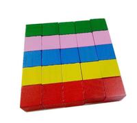 SOIMISS 100PCS Wooden Square Cube Blocks Small DIY Craft Cubes for Early Childhood Education Solid Smooth Building Blocks for Learning and Playing