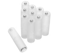 SOIMISS 10pcs Aaa to Aa Battery Adapter Converters PP Battery Holder Tubes for Stable Connection and Easy Installation Cost Power for Electronic Devices