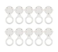 SOIMISS 10Pcs Car Push Button Start Lock Cover, Safety Protective Button Guard for Washer Dryer, Sturdy Plastic Brake Switch Protector for Accident Prevention