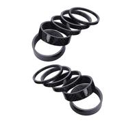SOIMISS 10pcs Carbon Fiber Bike Headset Spacers Stem Spacer Rings Fork Steerer Lightweight Front Fork Washers for Road Mountain Bikes