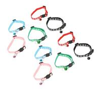 SOIMISS 10pcs Cat Collar Bell Paw Print Patterned Cute Kitten Collar Adjustable Soft Material for Small Pets Everyday Comfort and Festive Party Dress