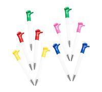 SOIMISS 10pcs Colorful Cartoon Thumbs up Ballpoint Pens Set, Novelty Ink Roller Writing Pens with Inspirational Quotes, Fun Office and School Supplies Gift for Students and Colleagues