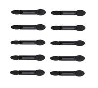 SOIMISS 10pcs Disposable Dual Sided Eyeshadow Brush Sponge Applicators with Oval Tips Black Handle for Makeup Portable Eye Shadow Tool for Travel Parties Weddings Daily Use