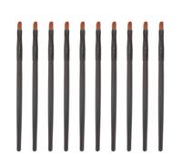 SOIMISS 10pcs Eye Makeup Brushes Set with Fine and Gentle Bristles, Wooden Handles, Black Artificial Fiber, for Daily and Professional Use, Easy Application Eye Makeup Applicator