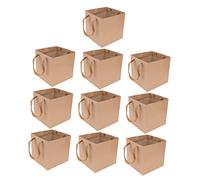 SOIMISS 10Pcs Kraft Paper Bags Light Brown Food Storage Bags for Treats Flowers and Snacks Durable Take out Packaging for Parties and