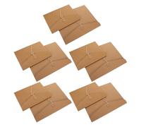 SOIMISS 10Pcs Kraft Paper Document Folders with String Closure, A4 A5 Size Filing Envelope File Jackets, Vintage Brown Paper Organizer for Office and Home Paperwork Management