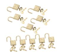 SOIMISS 10Pcs Mini Zinc Alloy Padlocks Rustproof Versatile Locks for Suitcases Luggage and Lockers Easy to Carry with Corresponding Keys for Enhanced Security Golden