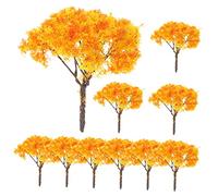 SOIMISS 10pcs Miniature Artificial Maple Trees Photo Prop Eco Bottle Decor for Model Landscape Sand Table Train Scenery Desktop Ornament Reusable Detailed Craft