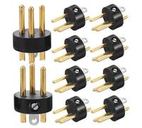 SOIMISS 10pcs Pin Male Xlr Microphone Plugs Metal Abs Connector for Mic Cable Repair and Stable Sound Transmission for Ktv and Professional Audio Use