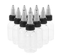SOIMISS 10pcs Plastic Squeeze Bottles 25ml with Twist Cap Lids, Mini Refillable Travel Containers Made of Plastic, Easy to Carry and Monitor Liquid Level for On-the-go Use and Travel