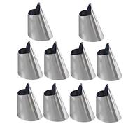 SOIMISS 10Pcs Stainless Steel Finger Guards for Cutting Food Safe Hand Protector for Slicing Chopping Dicing in Kitchen Finger Covers to Prevent Cuts and Injuries
