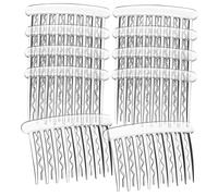 SOIMISS 10PCS Transparent French Side Combs Lightweight Nonslip Hair Accessories for Women for Bridal Veils and Everyday Styling for Confident Looks