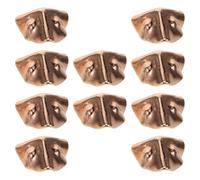 SOIMISS 10Pcs Triangular Mini Suitcase Corner Wraps Metal Hardware DIY Dollhouse Accessories for Bjd Dolls Miniature Travel Case Decoration
