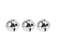 SOIMISS 11Pcs Christmas Jingle Bells Rustic Craft Bells for Christmas Tree Wreath Garland Ornaments Holiday DIY Decorations Silver (5cm)