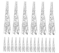 SOIMISS 120Pcs Silver Trumpet Flower Bead Caps for Jewelry Making Durable End Caps for Bracelets Necklaces Crafts Non Rusting Bead Separator Design